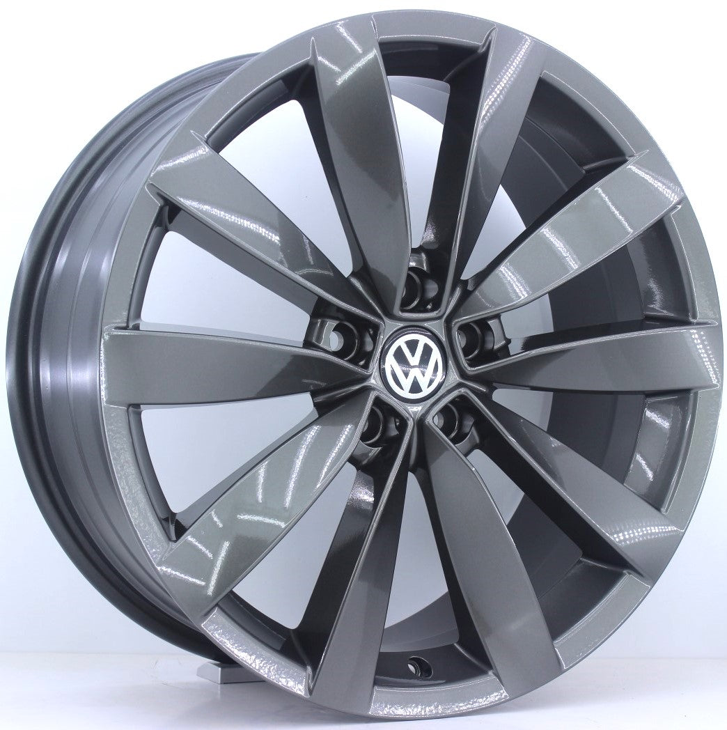 R1 Wheels 17 inç 5*112 ET41 Füme Jant Takımı (2428) - KolayOto