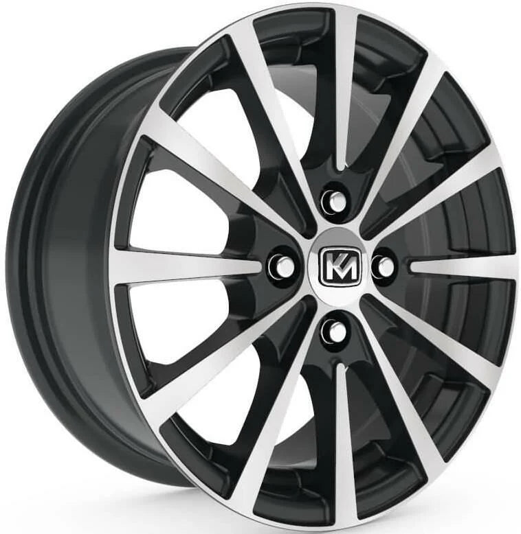 R1 Wheels 14 inç 4*100 ET34 Parlak Siyah Jant Takımı (2283) - KolayOto