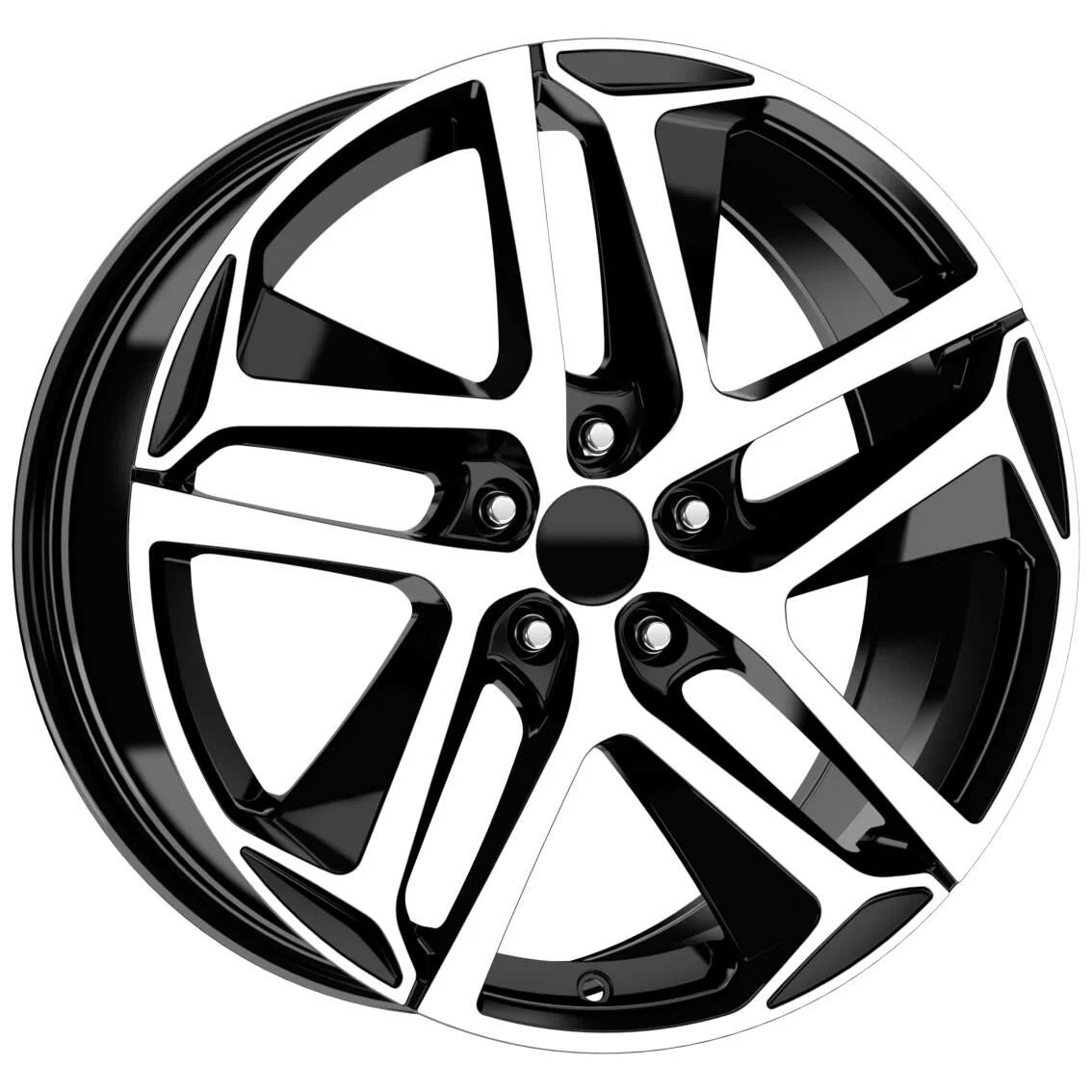 R1 Wheels 16 inç 4*108 ET20 Parlak Siyah Jant Takımı (2285) - KolayOto