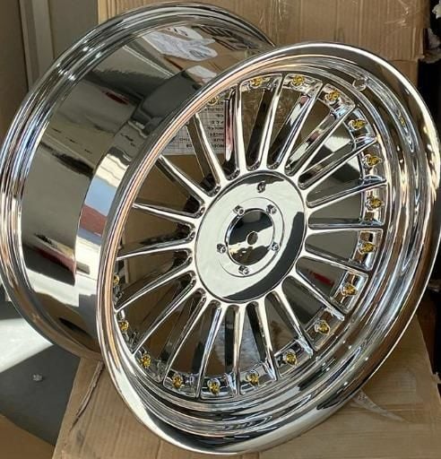 R1 Wheels 17 inç 5*100-112 ET25 Krom Jant Takımı (J-2272) - KolayOto