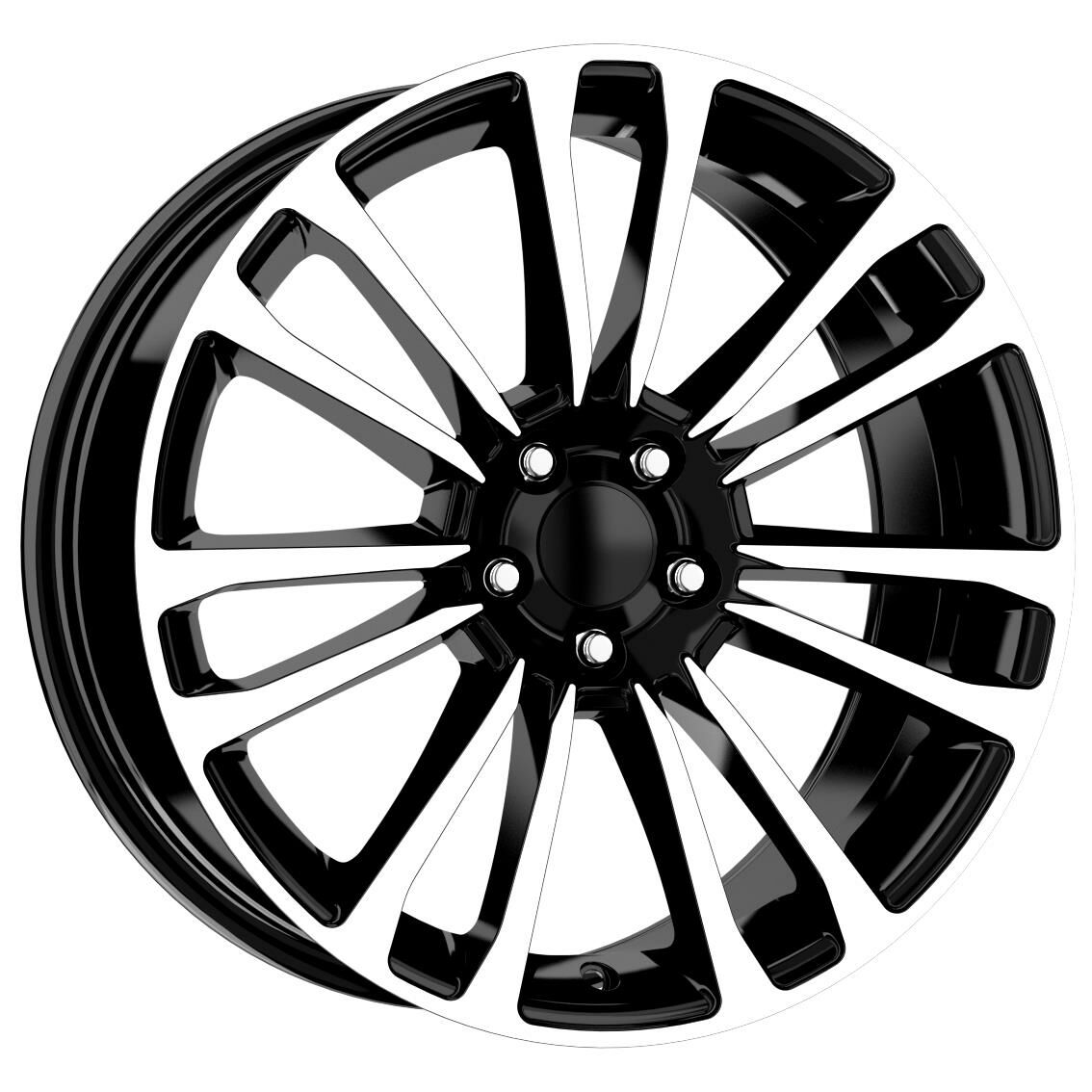 R1 Wheels 17 inç 5*98 ET39 Parlak Siyah Jant Takımı (J-2276) - KolayOto