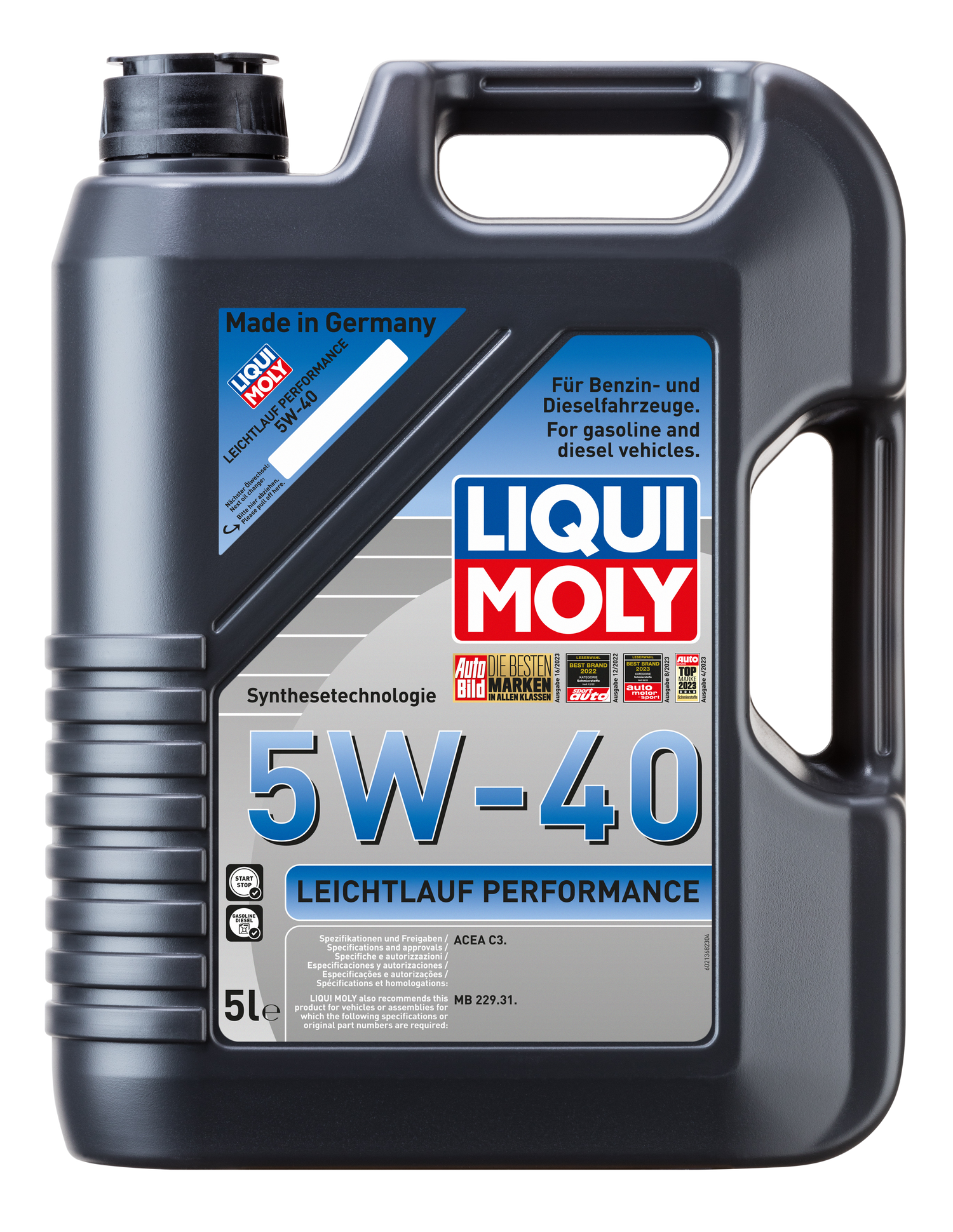 Liqui Moly Leichtlauf Performance 5W-40 Motor Yağı (5 Litre) - 21368 - KolayOto