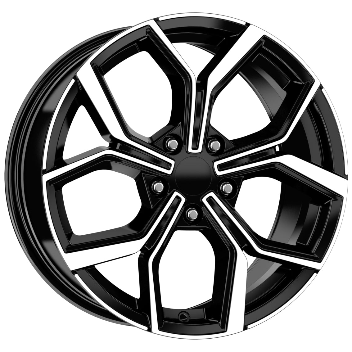 R1 Wheels 17 inç 5*112 ET45 Parlak Siyah Jant Takımı (J-860) - KolayOto