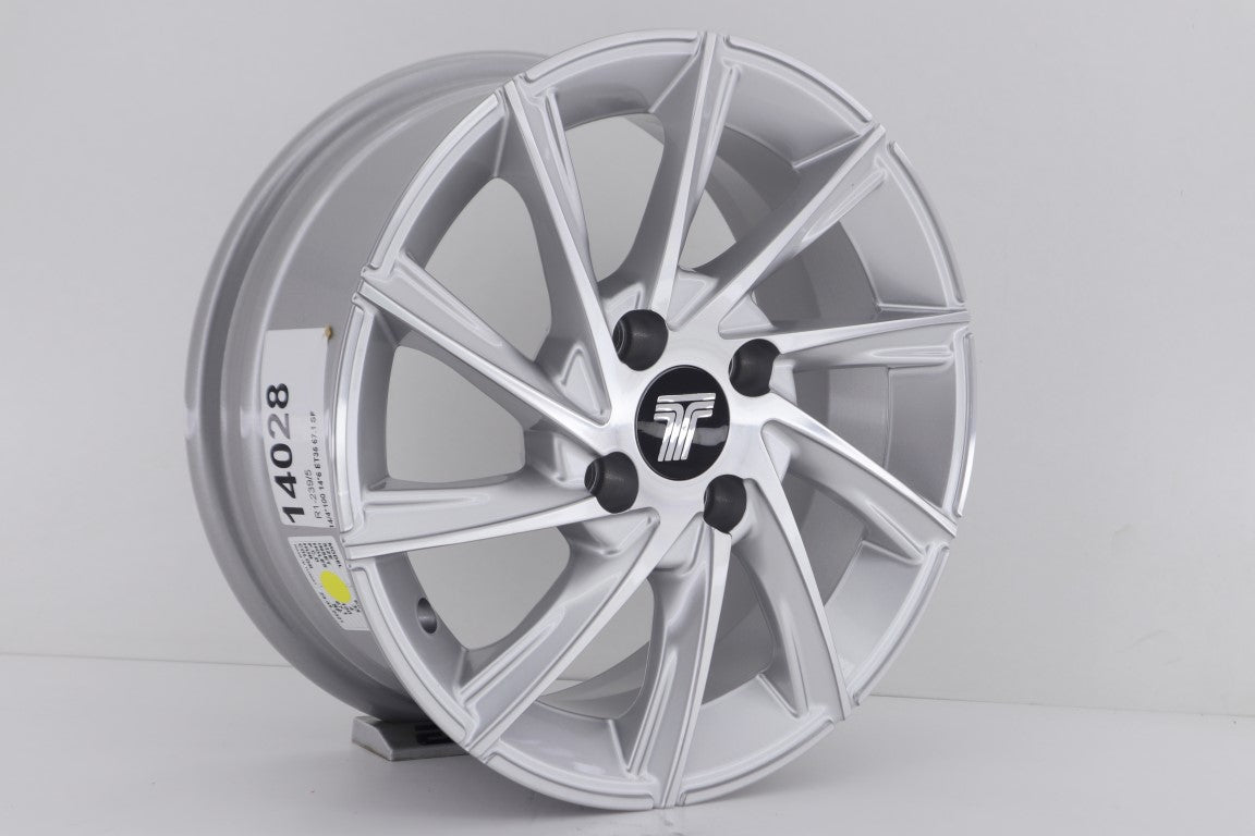 R1 Wheels 14 inç 4*100 ET35 Metalik Gri Jant Takımı (J-1040) - KolayOto