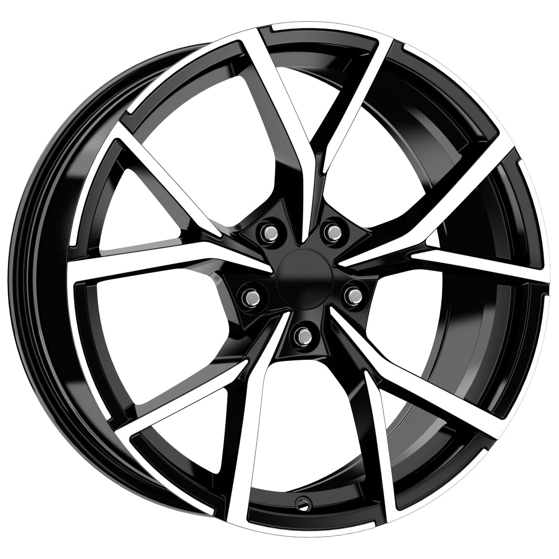 R1 Wheels 18 inç 5*112 ET40 Parlak Siyah Jant Takımı (2557) - KolayOto