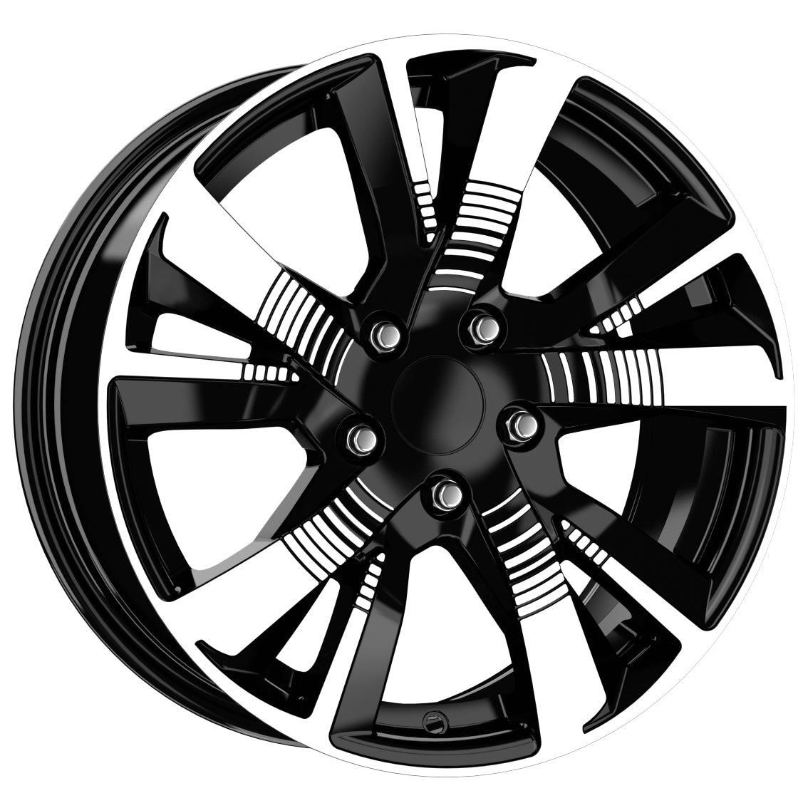 R1 Wheels 16 inç 4*108 ET20 Parlak Siyah Jant Takımı (J-2643) - KolayOto