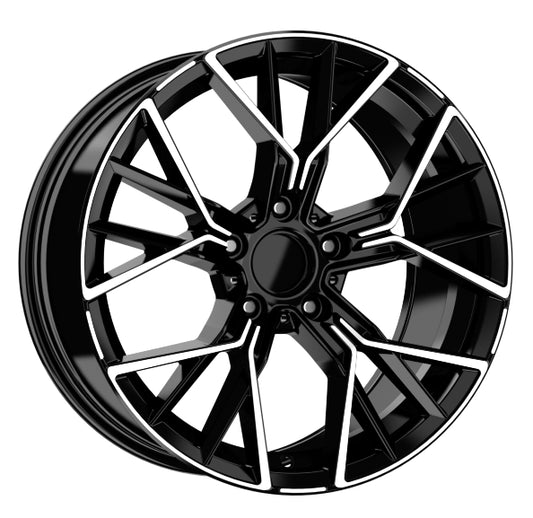 R1 Wheels 18 inç 5*112 ET30 Parlak Siyah Jant Takımı (J-3176) - KolayOto