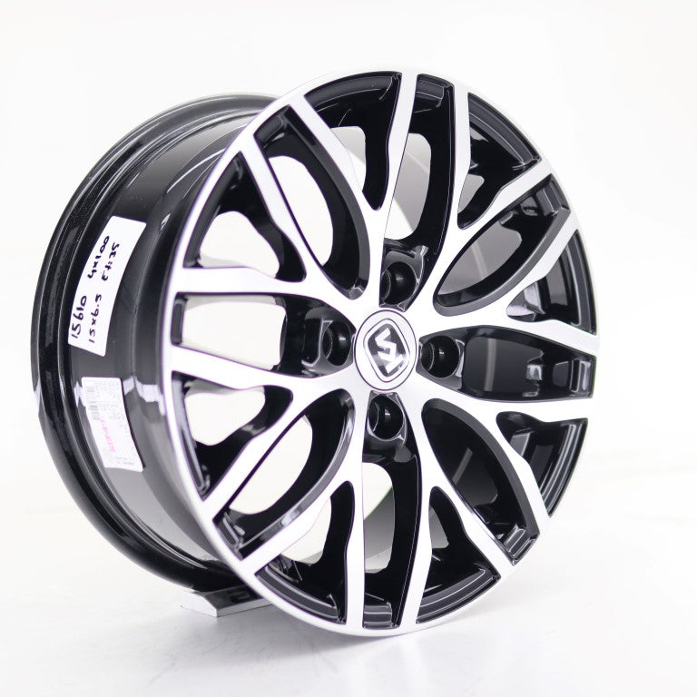 R1 Wheels 15 inç 4*100 ET35 Parlak Siyah Jant Takımı (J-959) - KolayOto