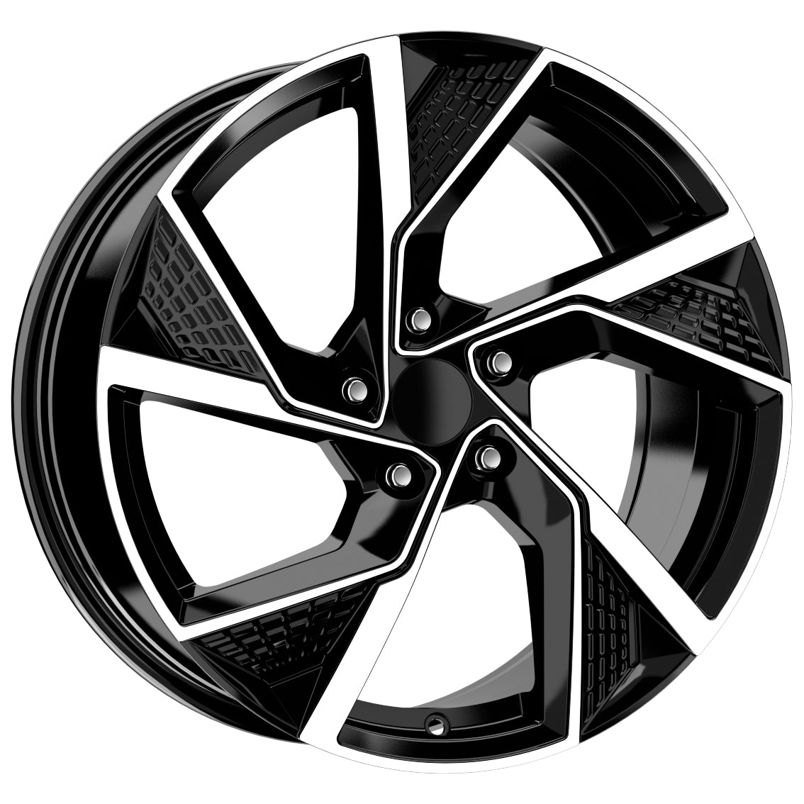 R1 Wheels 19 inç 5*112 ET35 Parlak Siyah Jant Takımı (J-386) - KolayOto