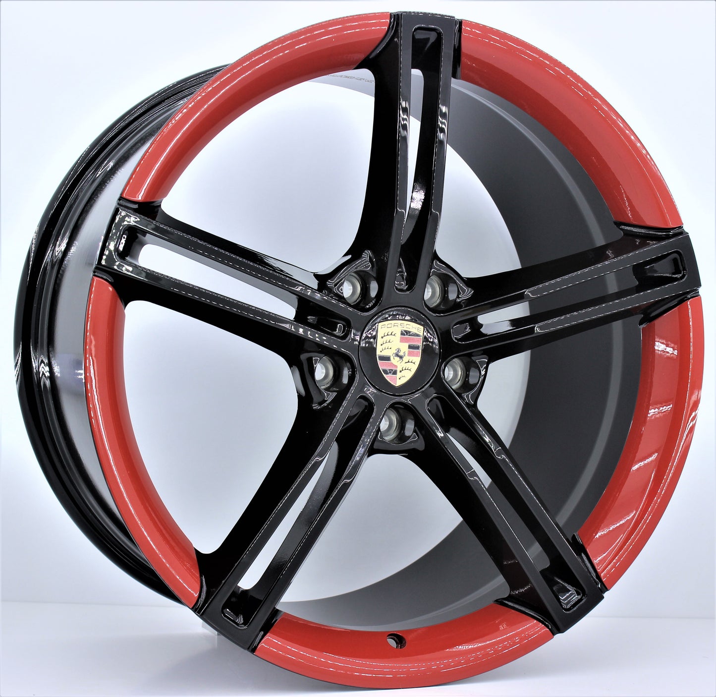 R1 Wheels 21 inç 5*130 ET62 Siyah-Kırmızı Jant Takımı (J-1466) - KolayOto