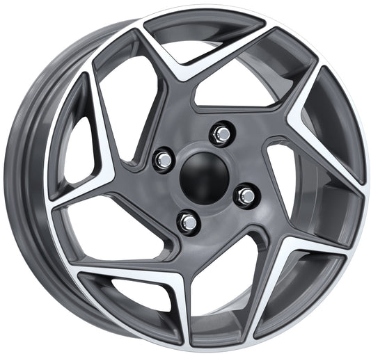 R1 Wheels 14 inç 4*108 ET35 Füme Jant Takımı (J-1301) - KolayOto