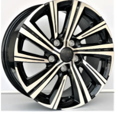 R1 Wheels 16 inç 5*100 ET35 Parlak Siyah Jant Takımı (J-2037) - KolayOto