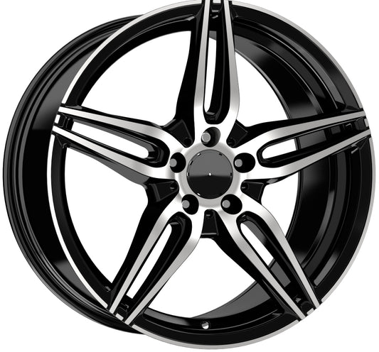 R1 Wheels 18 inç 5*112 ET43 Parlak Siyah Jant Takımı (J-922) - KolayOto