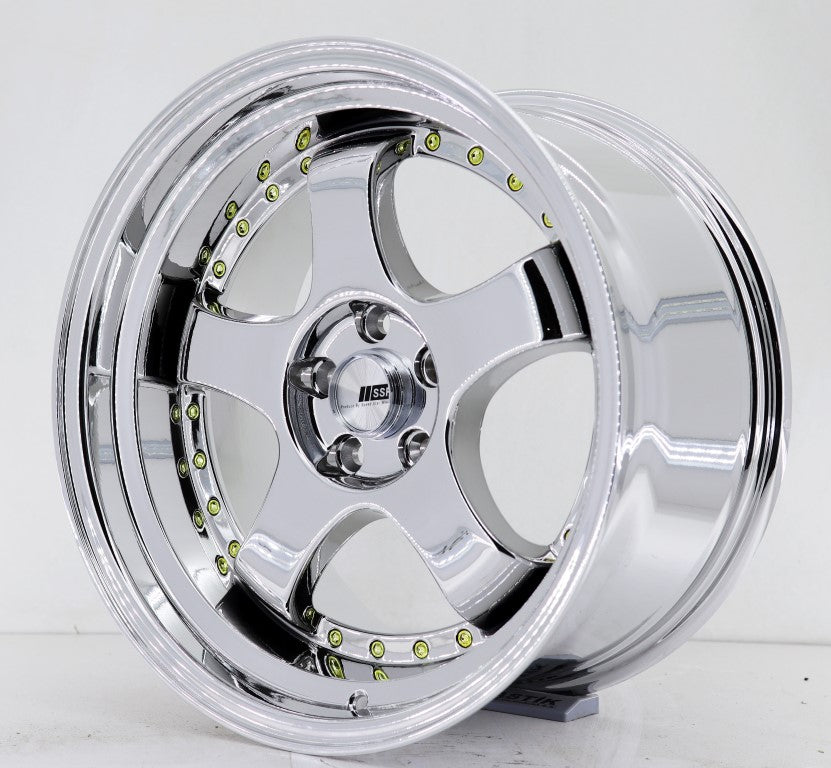 R1 Wheels 17 inç 5*100 ET35 Krom Jant Takımı (J-1304) - KolayOto