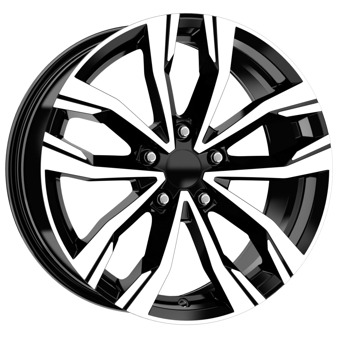 R1 Wheels 17 inç 5*114 ET40 Parlak Siyah Jant Takımı (J-3675) - KolayOto