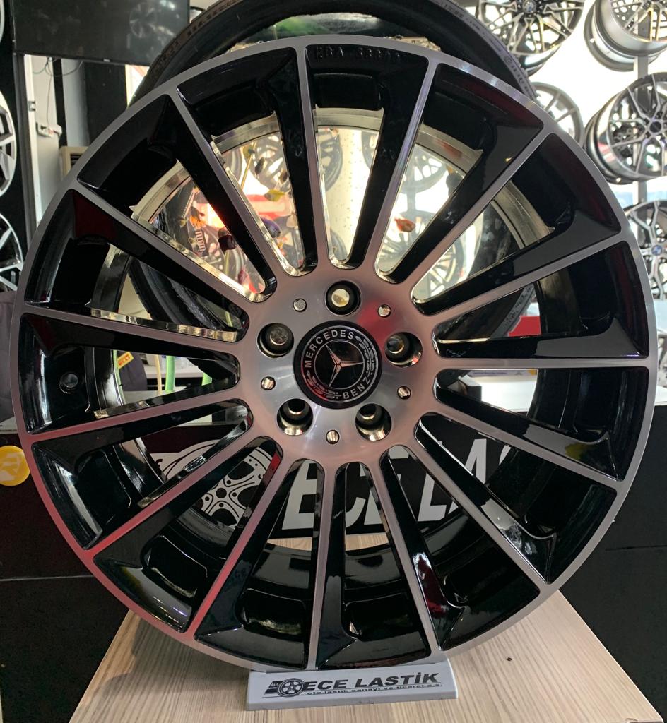 R1 Wheels 19 inç 5*112 ET48 Parlak Siyah Jant Takımı (J-487) - KolayOto