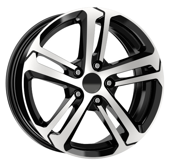 R1 Wheels 16 inç 5*108 ET25 Parlak Siyah Jant Takımı (J-3135) - KolayOto