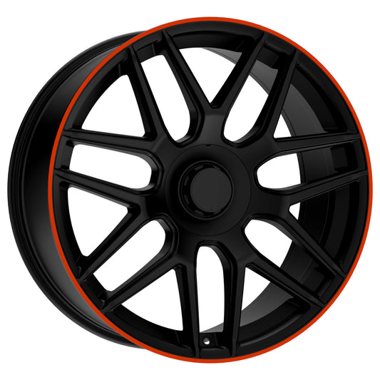 R1 Wheels 22 inç 5*130 ET40 Siyah Jant Takımı (J-3248) - KolayOto