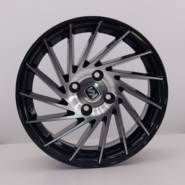 R1 Wheels 15 inç 4*100 ET34 Parlak Siyah Jant Takımı (J-291) - KolayOto