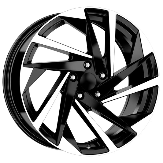 R1 Wheels 18 inç 5*112 ET40 Parlak Siyah Jant Takımı (J-536) - KolayOto