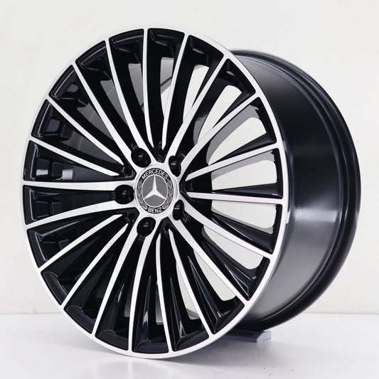 R1 Wheels 17 inç 5*112 ET35 Parlak Siyah Jant Takımı (J-1233) - KolayOto