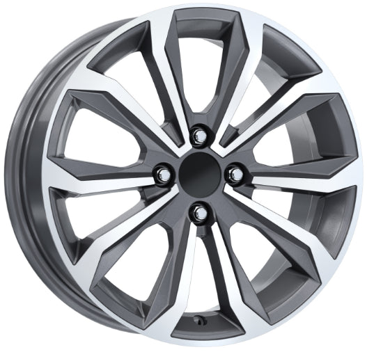 R1 Wheels 17 inç 5*114.3 ET40 Füme Jant Takımı (J-2914) - KolayOto