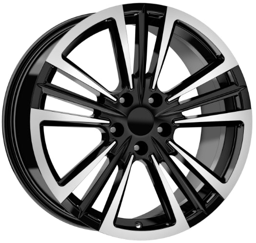 R1 Wheels 18 inç 5*112 ET45 Parlak Siyah Jant Takımı (J-2908) - KolayOto