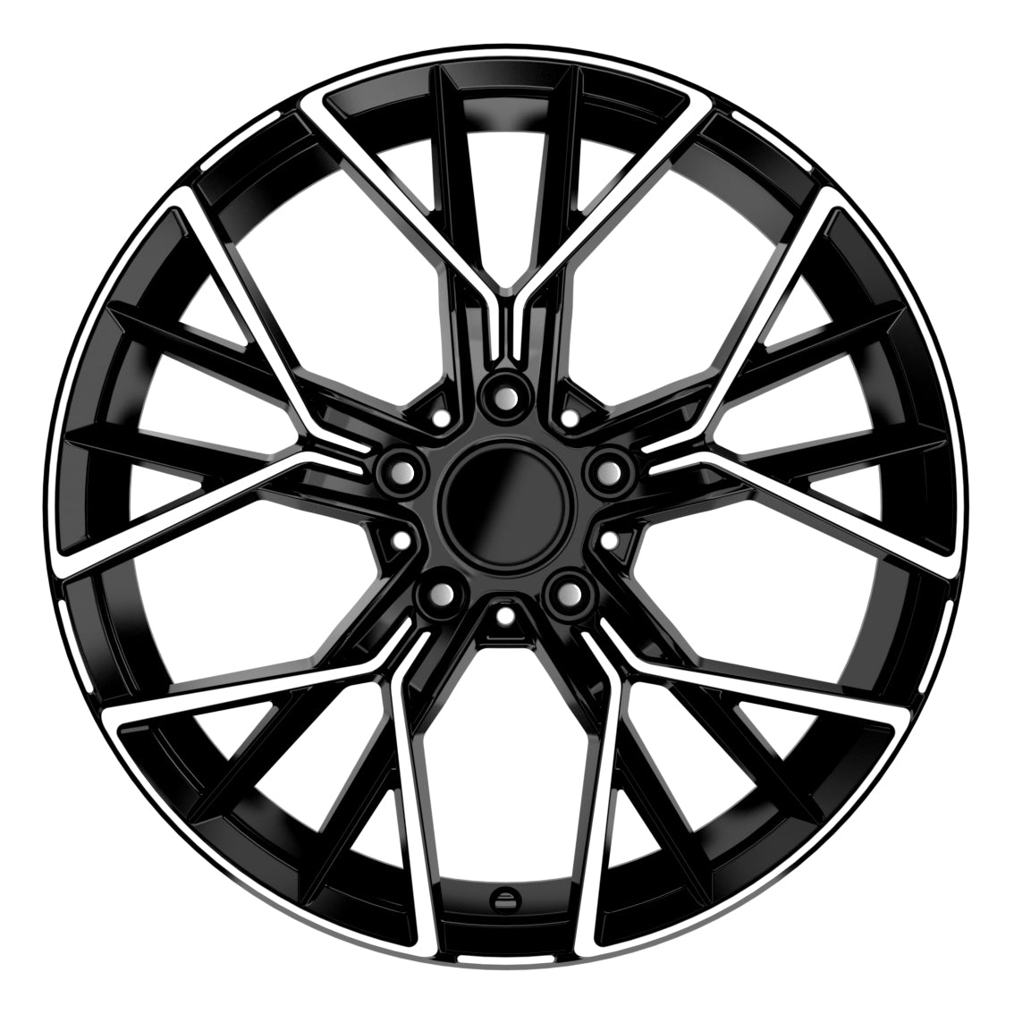 R1 Wheels 19 inç 5*120 ET33 Parlak Siyah Jant Takımı (J-1219) - KolayOto