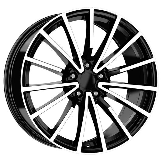 R1 Wheels 19 inç 5*112 ET29 Parlak Siyah Jant Takımı (J-877) - KolayOto