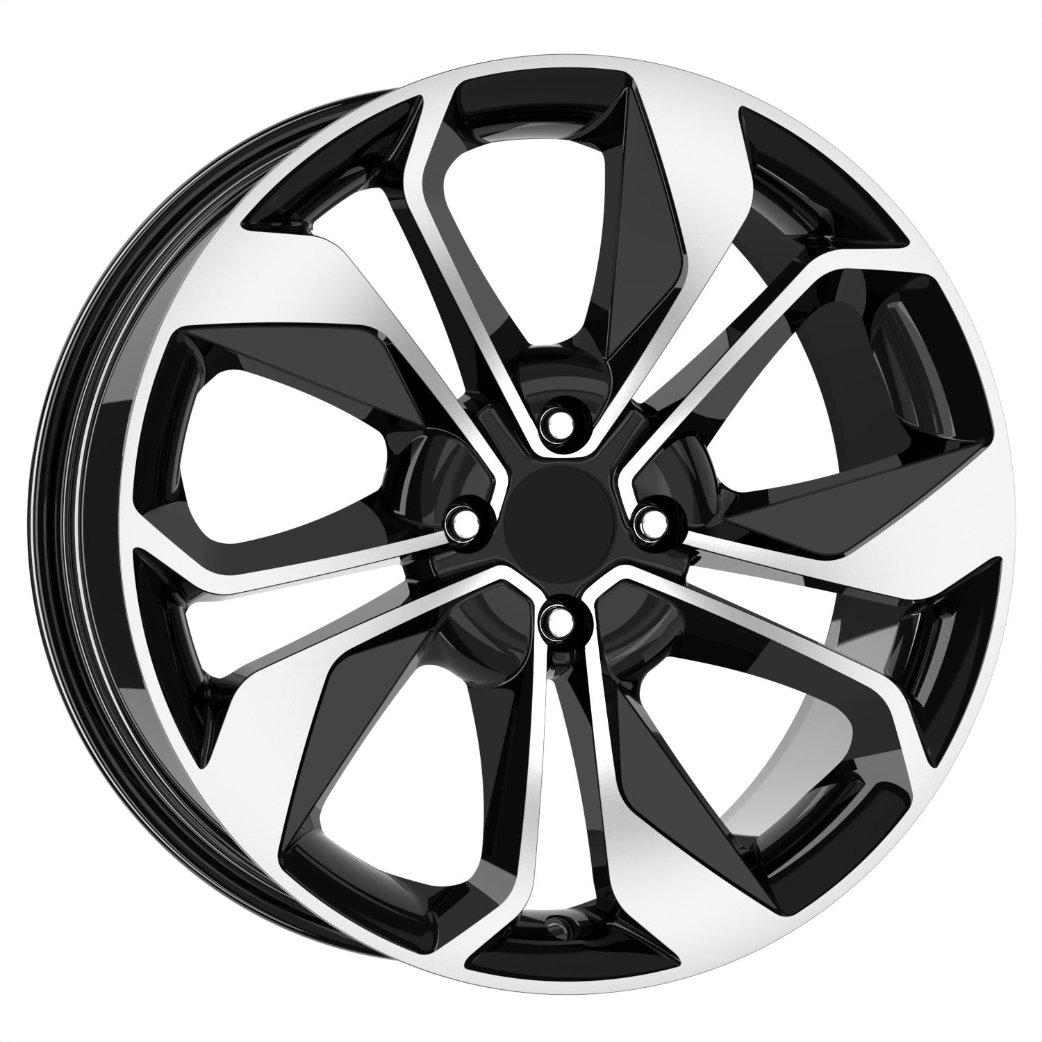 R1 Wheels 16 inç 4*100 ET35 Parlak Siyah Jant Takımı (J-4264)