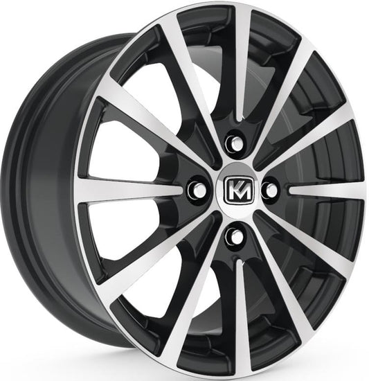 R1 Wheels 15 inç 4*100 ET35 Parlak Siyah Jant Takımı (J-3648)