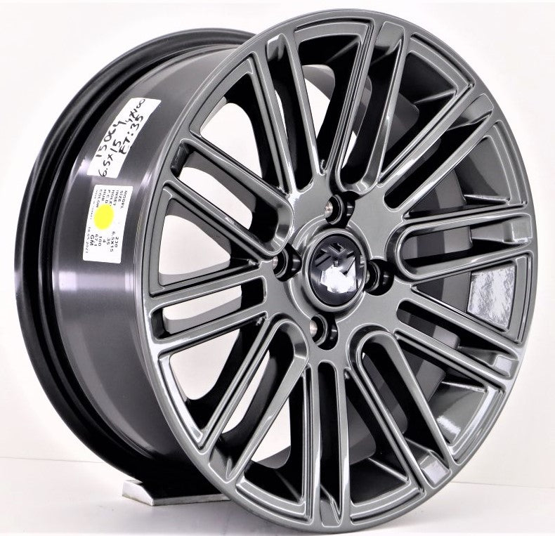 R1 Wheels 15 inç 5*112 ET35 Füme Jant Takımı (J-1141) - KolayOto