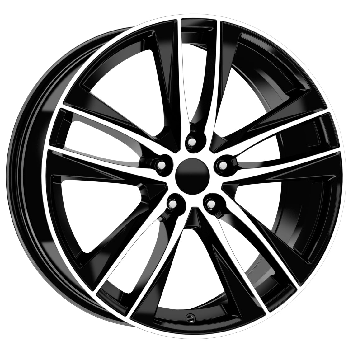 R1 Wheels 19 inç 5*112 ET45 Parlak Siyah Jant Takımı (J-613) - KolayOto