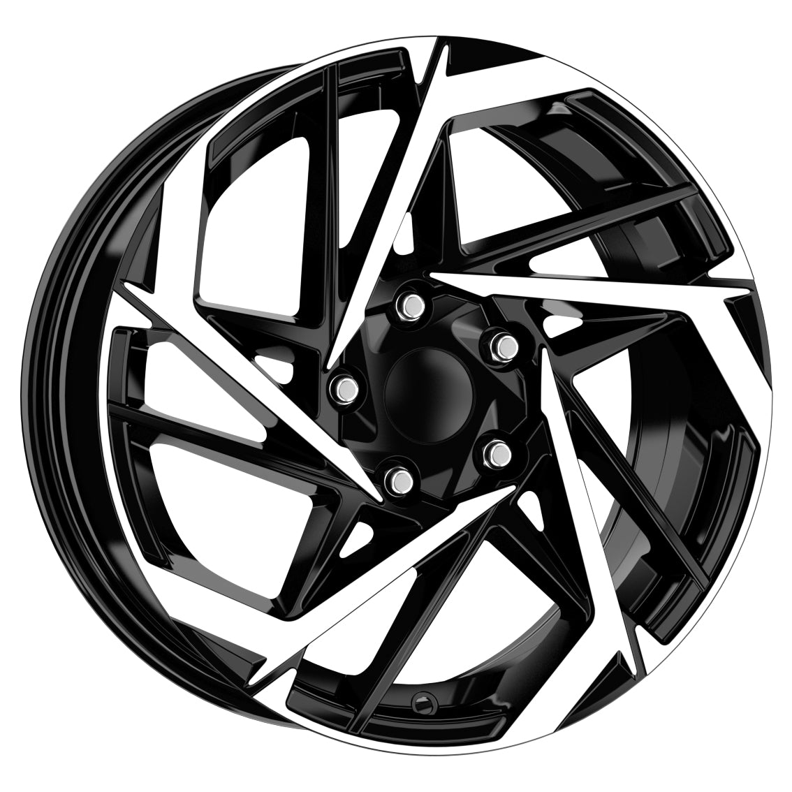 R1 Wheels 16 inç 4*100 ET35 Parlak Siyah Jant Takımı (J-1180) - KolayOto