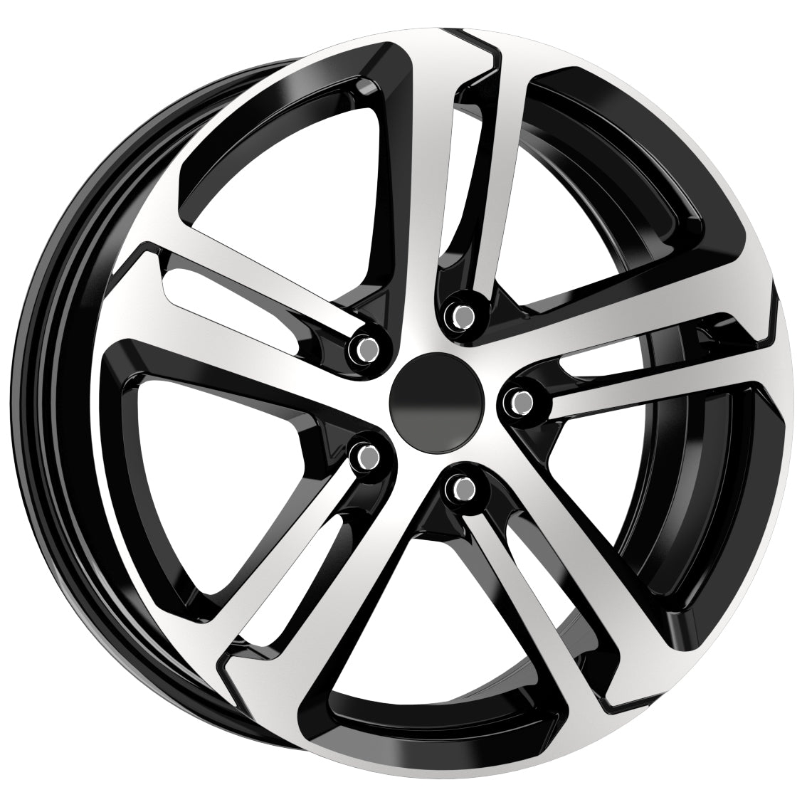 R1 Wheels 17 inç 5*108 ET33 Parlak Siyah Jant Takımı (J-3764) - KolayOto