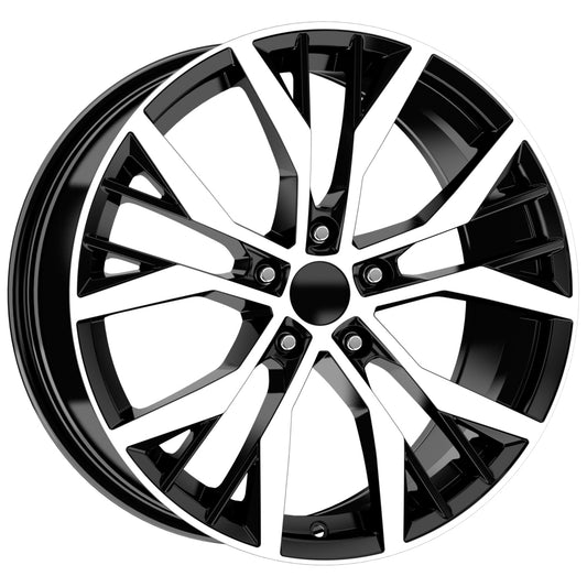 R1 Wheels 18 inç 5*112 ET45 Parlak Siyah Jant Takımı (J-1222) - KolayOto