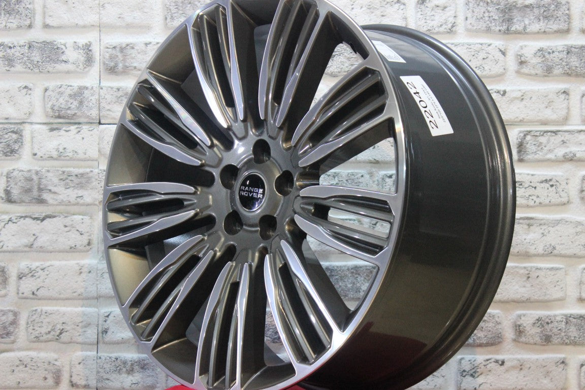 R1 Wheels 22 inç 5*120 ET49 Füme Jant Takımı (J-645) - KolayOto