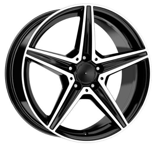 R1 Wheels 19 inç 5*112 ET43 Parlak Siyah Jant Takımı (J-3411) - KolayOto