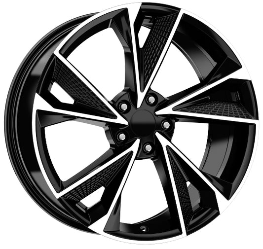 R1 Wheels 19 inç 5*112 ET35 Parlak Siyah Jant Takımı (J-2986) - KolayOto