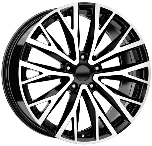 R1 Wheels 20 inç 5*108 ET45 Parlak Siyah Jant Takımı (J-3529) - KolayOto