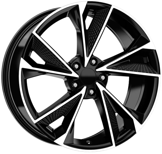 R1 Wheels 17 inç 5*100 ET35 Parlak Siyah Jant Takımı (J-3588) - KolayOto