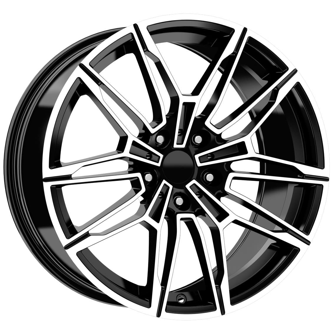 R1 Wheels 18 inç 5*120 ET37 Parlak Siyah Jant Takımı (J-3084) - KolayOto