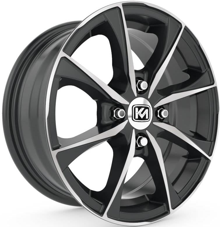 R1 Wheels 14 inç 4*100 ET35 Parlak Siyah Jant Takımı (J-3140) - KolayOto