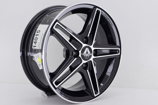 R1 Wheels 14 inç 4*100 ET30 Siyah Jant Takımı (J-265) - KolayOto