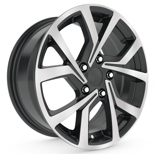 R1 Wheels 18 inç 5*112 ET45 Parlak Siyah Jant Takımı (J-1193) - KolayOto