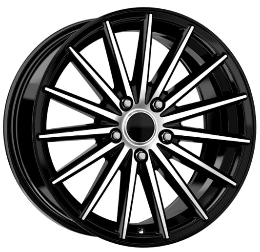 R1 Wheels 16 inç 4*100 ET40 Parlak Siyah Jant Takımı (J-3247) - KolayOto