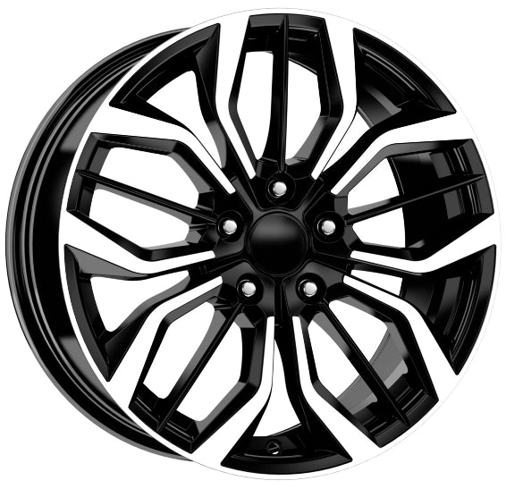 R1 Wheels 17 inç 4*108 ET40 Parlak Siyah Jant Takımı (J-3048) - KolayOto