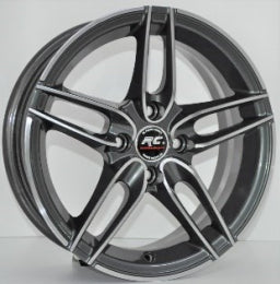 R1 Wheels 14 inç 4*100 ET35 Füme Jant Takımı (J-1069) - KolayOto