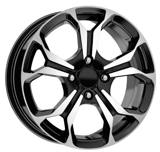 R1 Wheels 17 inç 5*108 ET45 Parlak Siyah Jant Takımı (J-2983) - KolayOto