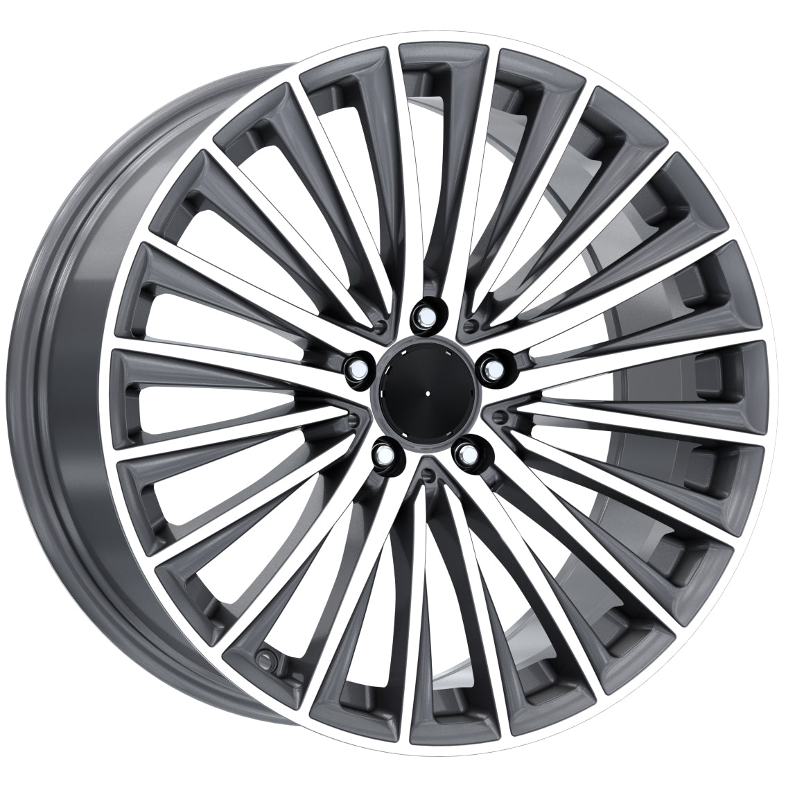 R1 Wheels 19 inç 5*112 ET38 Füme Jant Takımı (J-4265)